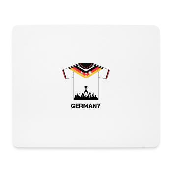 Maillot de football allemand avec coupe – Design du ventilateur - Tapis de souris (format paysage) - blanc - Devant