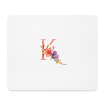 Letter K - Mouse Pad (horizontal) - white - Front