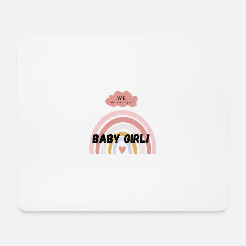 We are having a baby girl! - Mousepad (Querformat) - Weiß