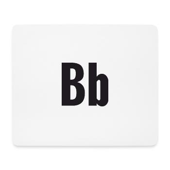 Buchstabe B - Mousepad (Querformat) - Weiß - Vorne