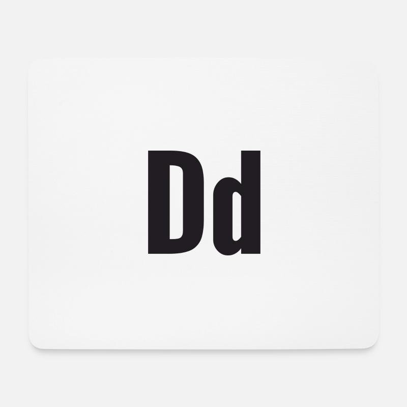 Buchstabe D - Mousepad (Querformat) - Weiß