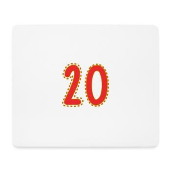 20. 20 ANS. 20e ANNIVERSAIRE. ANNIVERSAIRE 20 ANS. - Tapis de souris (format paysage) - blanc - Devant