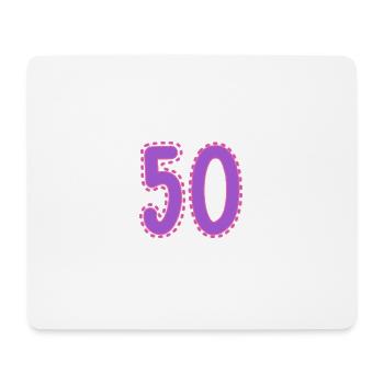 50. 50 ANS. 50e ANNIVERSAIRE. ANNIVERSAIRE 50 ANS. - Tapis de souris (format paysage) - blanc - Devant
