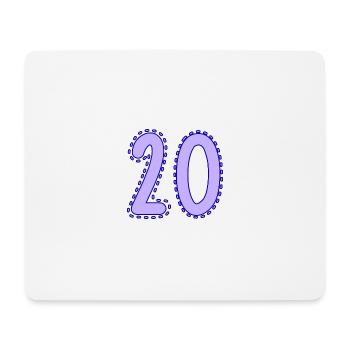 20. 20 ANS. 20e ANNIVERSAIRE. ANNIVERSAIRE 20 ANS. - Tapis de souris (format paysage) - blanc - Devant