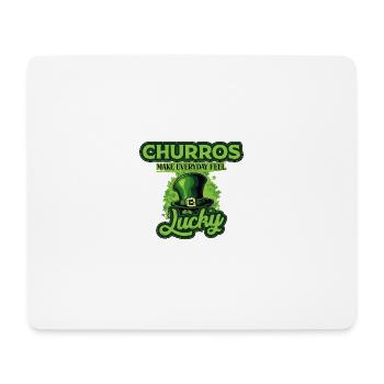 Les churros donnent au quotidien l’impression d’avoir de la chance pour la Saint-Patrick - Tapis de souris (format paysage) - blanc - Devant