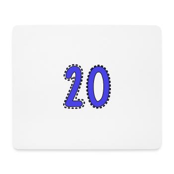 20. 20e ANNIVERSAIRE. ANNIVERSAIRE 20 ANS. 20 ANS. - Tapis de souris (format paysage) - blanc - Devant