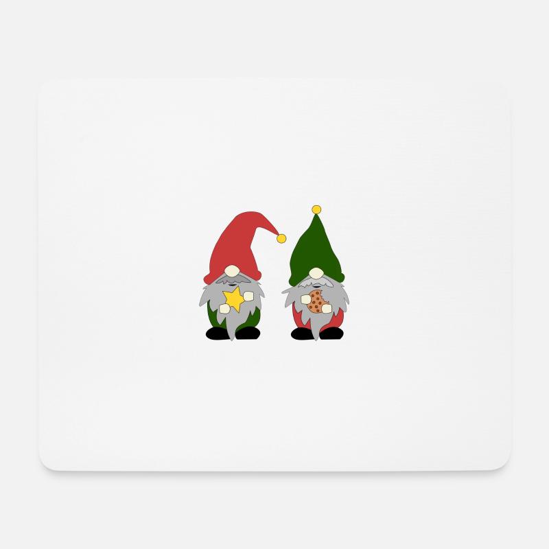 Fröhliche Wichtel - Mousepad (Querformat) - Weiß