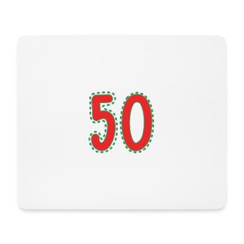 50. 50 ANS. 50e ANNIVERSAIRE. ANNIVERSAIRE 50 ANS. - Tapis de souris (format paysage) - blanc - Devant
