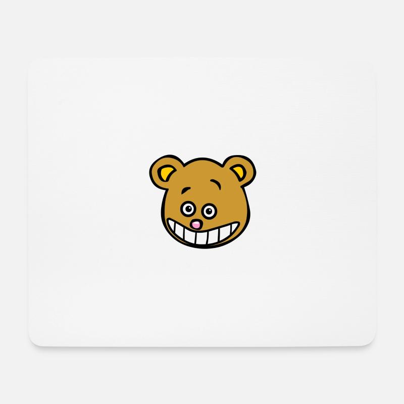 Ulkbär Kopf digital - Mousepad (Querformat) - Weiß