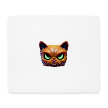 Magisches wütendes Katzengesicht! - Mousepad (Querformat) - Weiß - Vorne