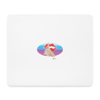 La barmaid en sait plus qu’elle ne le dit Remarque plus - Tapis de souris (format paysage) - blanc - Devant