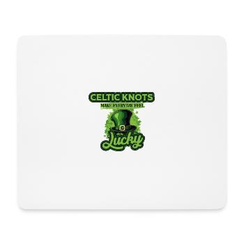 Les nœuds celtiques font que chaque jour se sent chanceux Saint-Patrick - Tapis de souris (format paysage) - blanc - Devant