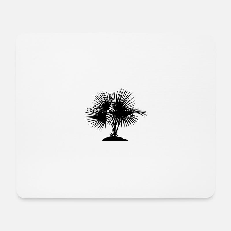 Schwarzer Baum - Mousepad (Querformat) - Weiß