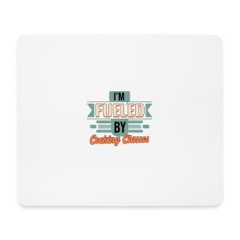 Je suis alimenté par un passionné de cours de cuisine - Tapis de souris (format paysage) - blanc - Devant