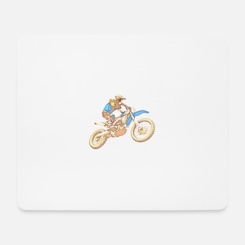 Motocross - Mousepad (Querformat) - Weiß