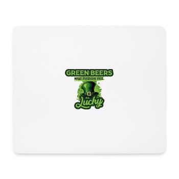 Les bières vertes de la Saint-Patrick donnent l’impression d’être au quotidien - Tapis de souris (format paysage) - blanc - Devant