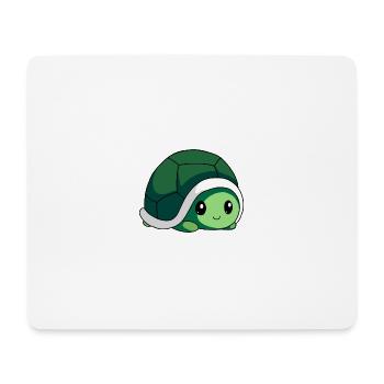 littel cute bébé Turtle - Tapis de souris (format paysage) - blanc - Devant