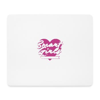 Les filles intelligentes ouvrent la voie à la conception du cœur - Tapis de souris (format paysage) - blanc - Devant