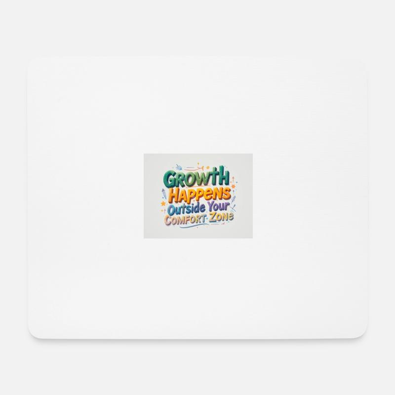 Wachstum findet außerhalb Ihrer Komfortzone statt - Mousepad (Querformat) - Weiß