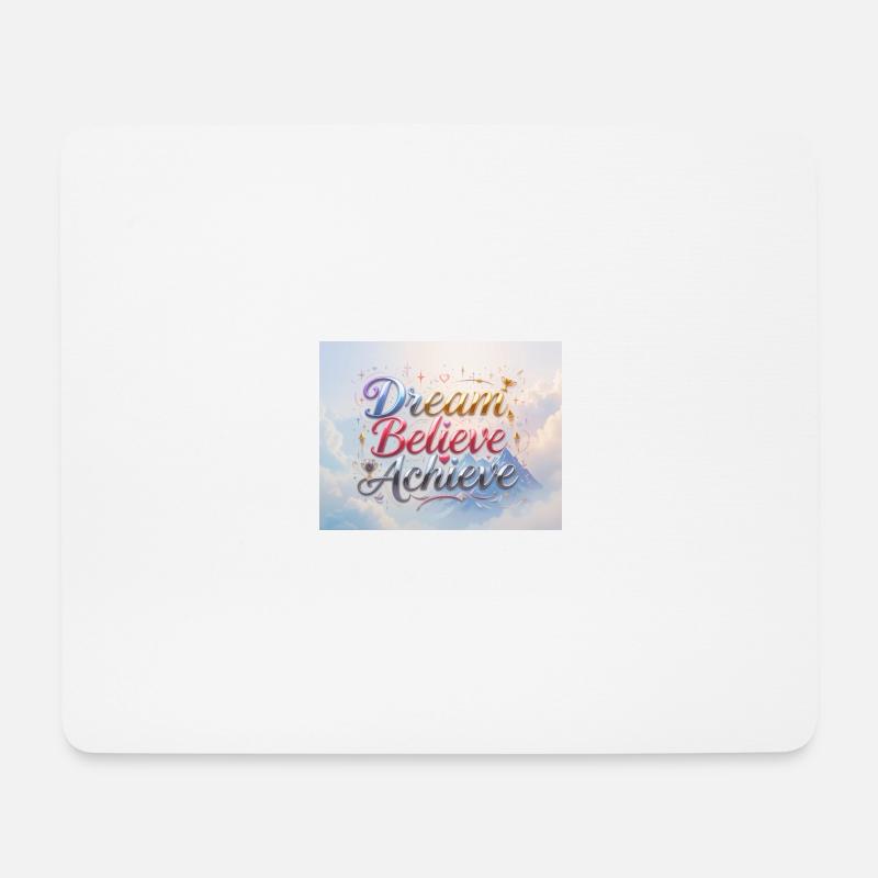 Traum Glauben Erreichen - Mousepad (Querformat) - Weiß