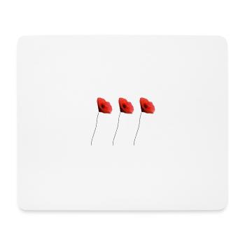 coquelicot - Tapis de souris (format paysage) - blanc - Devant