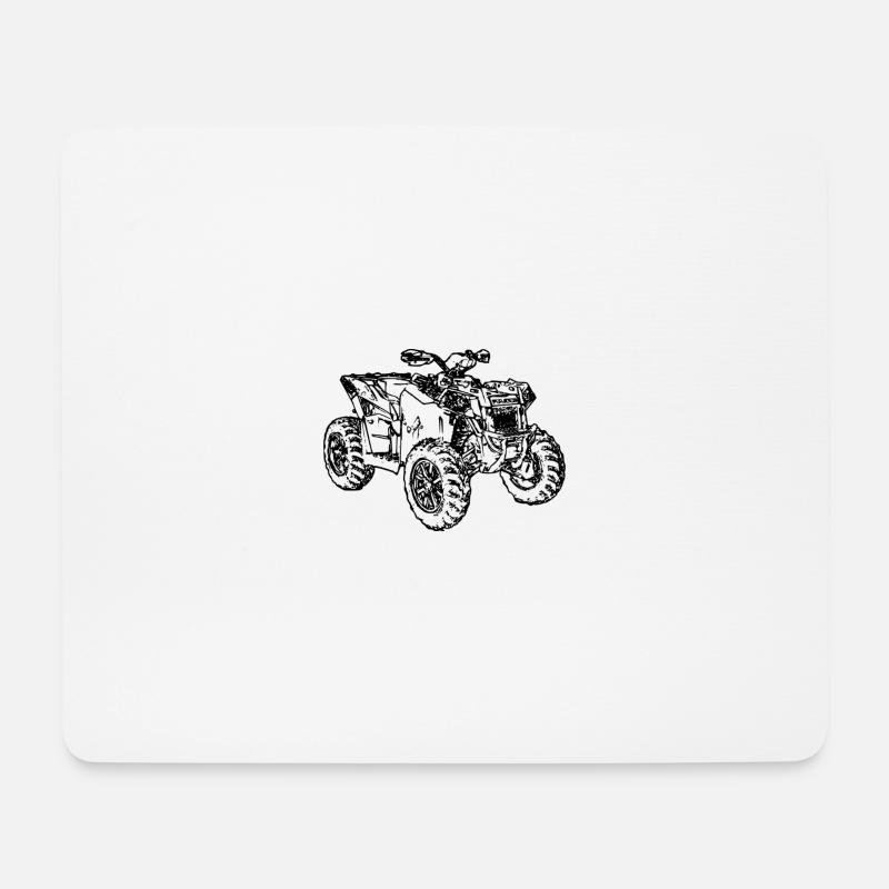 Scrambler Quad ATV - Mousepad (Querformat) - Weiß