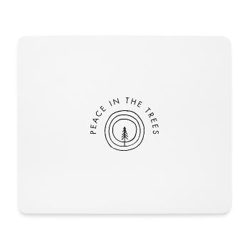 peace_in_the_trees - Mousepad (Querformat) - Weiß - Vorne