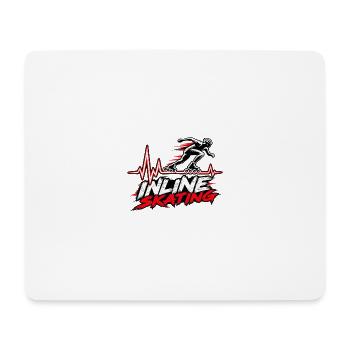 Inline Skating Herzschlag – Skating - Mousepad (Querformat) - Weiß - Vorne
