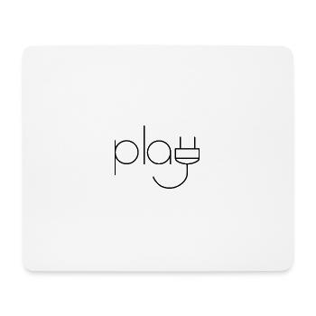 play achwarz - Mousepad (Querformat) - Weiß - Vorne