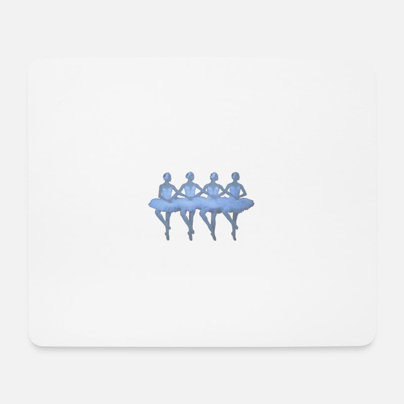 Лебединое озеро - Mousepad (Querformat) - Weiß