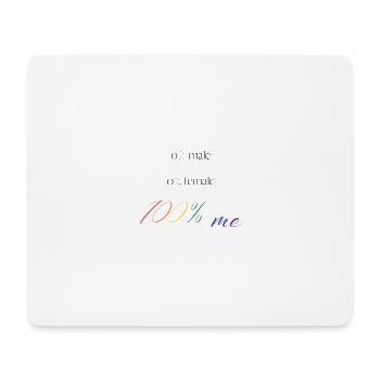 100% ich - Mousepad (Querformat) - Weiß - Vorne