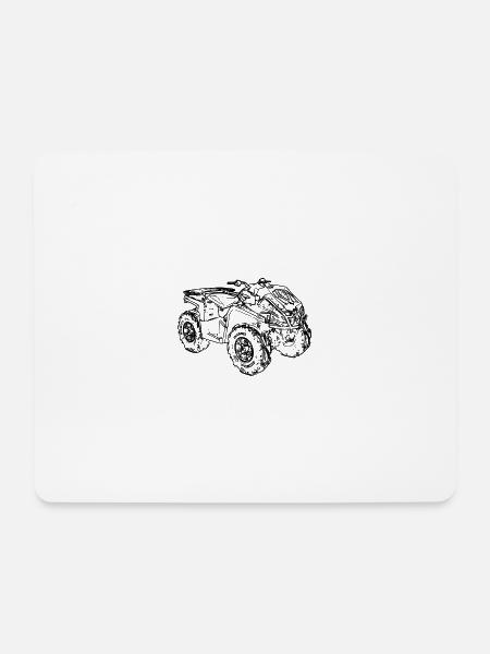 Quad ATV Mudracer - Mousepad (Querformat) - Weiß