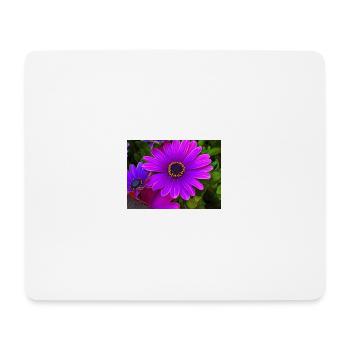 Fleur - Tapis de souris (format paysage) - blanc - Devant
