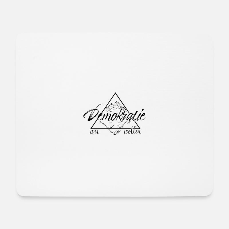 Wir wollen Demokratie - Mousepad (Querformat) - Weiß