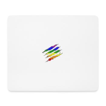 Klaue Markiert Regenbogenflagge - Mousepad (Querformat) - Weiß - Vorne