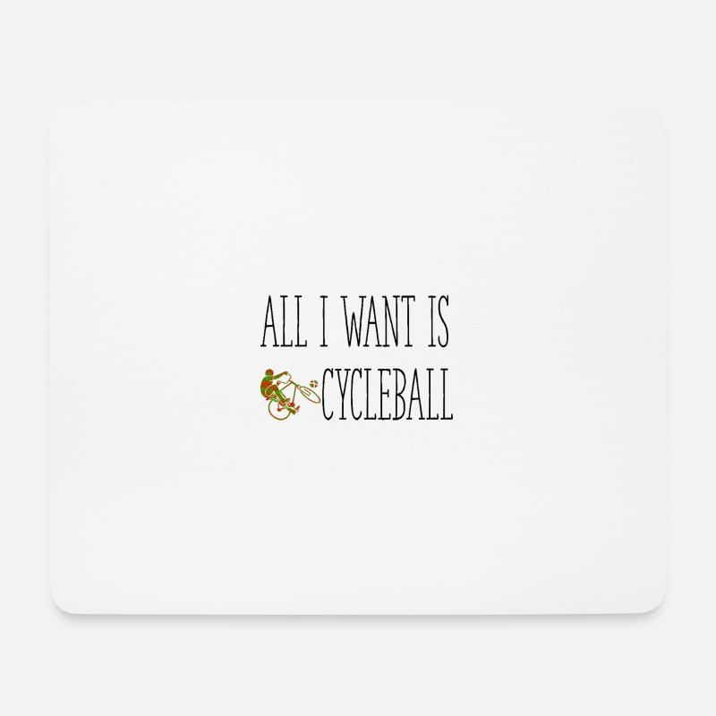 All I want is cycleball red green - Mouse Pad (horizontal) - white