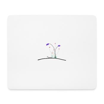 Flowers - Mousepad (Querformat) - Weiß - Vorne