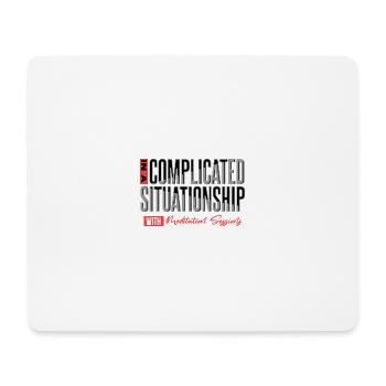 Dans une situation compliquée avec la méditation - Tapis de souris (format paysage) - blanc - Devant