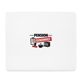 Pension genehmigt - Mousepad (Querformat) - Weiß - Vorne