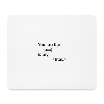 CodeSymbolism Curly and Angle - Mouse Pad (horizontal) - white - Front