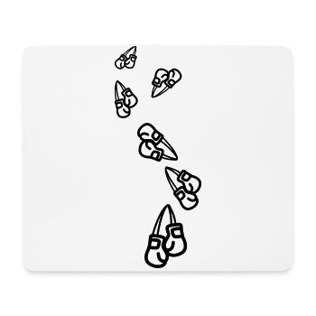 Symbole des gants de boxe - Tapis de souris (format paysage) - blanc - Devant