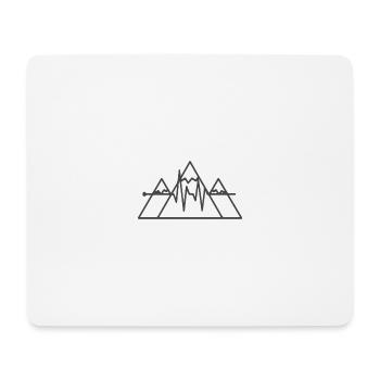 Wandern_Berge - Mousepad (Querformat) - Weiß - Vorne