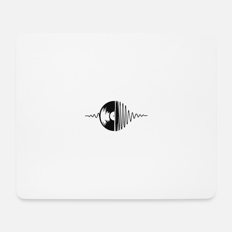 Schallplatten Design - Mousepad (Querformat) - Weiß