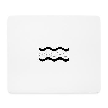 Vagues minimalistes modernes - Tapis de souris (format paysage) - blanc - Devant