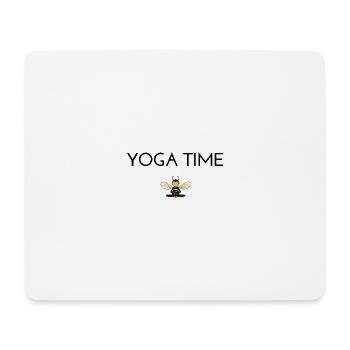 Yoga-Zeit - Mousepad (Querformat) - Weiß - Vorne