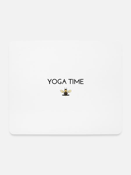 Yoga-Zeit - Mousepad (Querformat) - Weiß