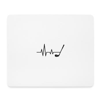 Heartbeat Golf Motif Design - Mouse Pad (horizontal) - white - Front