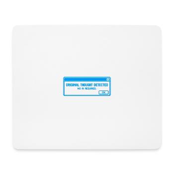 Ursprünglicher Gedanke erkannt – Anti-KI-Schlam - Mousepad (Querformat) - Weiß - Vorne