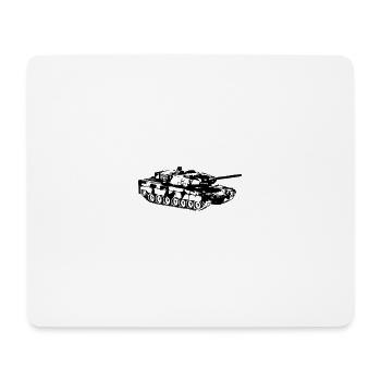 Leopard Leo A6 tank - Mouse Pad (horizontal) - white - Front