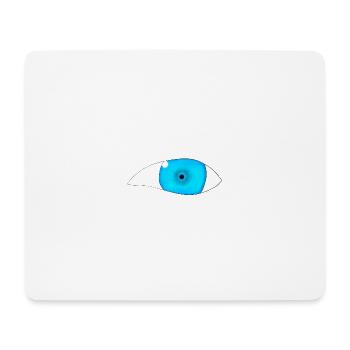 Oeil - Tapis de souris (format paysage) - blanc - Devant